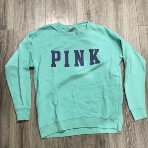 Pink oversized crew neck sweatshirt
